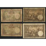 Banque du Congo-Belge, 5 francs (2), Matadi, 1924 and Stanleyville, 1924, the Matadi serial num...