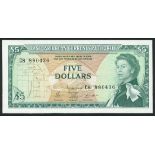 British Caribbean Territories, Currency Board, $1 (2), 1955, 1958, (Pick 7b, c, 8b, c, 9a, 13b,...