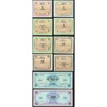 Allied Military Currency, Italy, a selection (Schwan-Boling 102,104,105,106,107,108,111,121b,12...