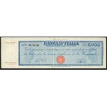 Banca d'Italia, 5000 lire, 28 January 1948, provisional Issue, serial number 5,654680, (Pick 86...