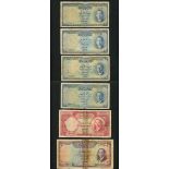 National Bank of Iraq, 1 dinar (2), 1947, second issue, (Pick 34, 39-41, TBB B208, 213, 214b, 2...