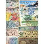 A group of World Banknotes including Government of Fiji, 10 Shillings, 1941, 1 Penny (3), 1 Shi...