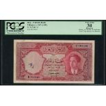 National Bank of Iraq, 5 dinars, law of 1947 (1950), serial number B 704640, (TBB B204, Pick 30...