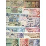 Central Bank of Turkey, 50 Kurus (3), 1930, 5 Turk Lirasi (2), 1968, 10 Turk Lirasi (10), 1966,...