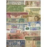 A large group of European notes including Austria, Belgium, Czech Repulic, Denmark, Estonia, Fi...