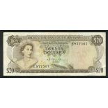 Central Bank of The Bahamas, $20, ND (1974), serial number E877567, (Pick 39a, TBB B304a),