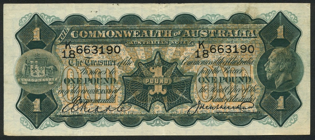 Commonwealth of Australia, £1, ND (1927), serial number K18 663190, (Pick 16c),