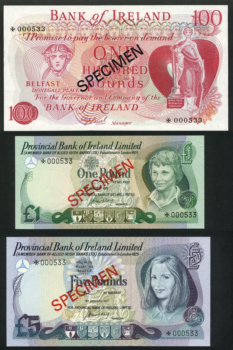 Bank of Ireland, a Franklin Mint specimen set, ND (1978), (Pick CS1, CS2), - Image 2 of 3