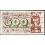 Schweizerische Nationalbank, Switzerland, 500 Franken, 15th January 1969, (Pick 51g),