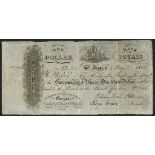 Bank of Poyais, British Honduras, $1, 2 May 1824, serial number 7086,
