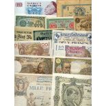 A group of European notes including Banque Nationale de Belgique, 1,000 francs - 200 belgas, 19...