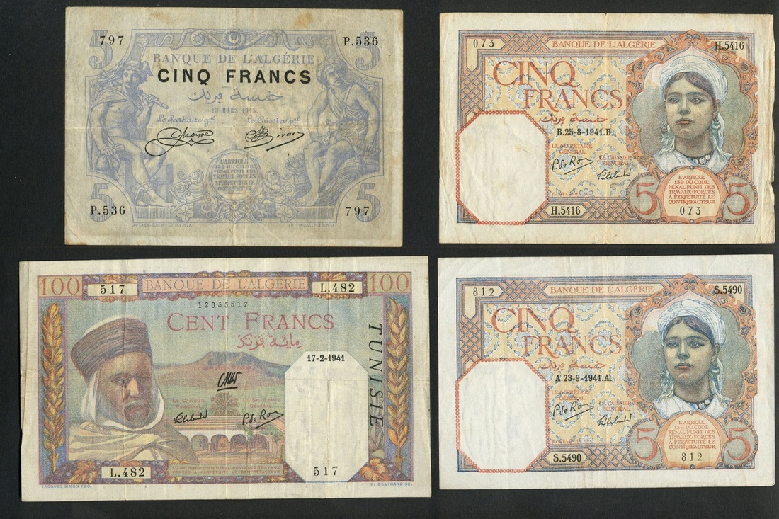 Banque de l'Algerie, 50 francs, 1929, (Pick 71, 77 (3), 78 (3), 79, 80, 84, 85, 91 (3), 92, 94,... - Image 5 of 6