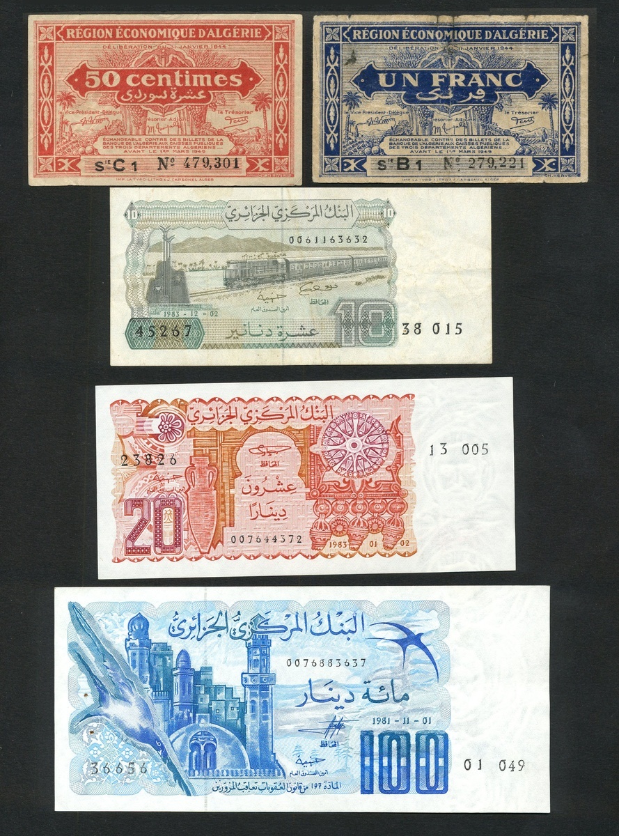 Banque de l'Algerie, 50 francs, 1929, (Pick 71, 77 (3), 78 (3), 79, 80, 84, 85, 91 (3), 92, 94,... - Image 2 of 6