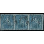 Barbados 1855-58 White Paper Issue (½d.) yellow-green used pair (one thinned and creased), (½d....