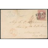Bahamas 1863 (7 Dec.) envelope to New Jersey, bearing United States 1861 3c. rose