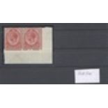 South Africa 1913-24 Issue Issued Stamps 1d. rose red, lower right marginal pair, plate 2 with...
