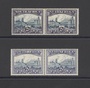 South Africa 1930-44 unhyphenated 2d. blue and violet horizontal pairs (2) in contrasting shad...