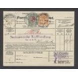 South Africa 1917 (22 Feb) Bilingual "Foreign Parcel post" label for a shipment of books to Wi...