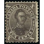 Canada Later Queen Victoria 1859 Cents Issue 10c. black-brown (printing order 1A),