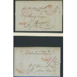 Canada Early Letters and Handstamps 1844 and 1846 entire letters ex the Kennedy correspondence...