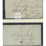 Canada Early Letters and Handstamps 1843-68 selection of unstamped covers (18),