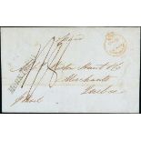 Newfoundland 1848 (28 Apr.) entire letter from St. John to Quebec,