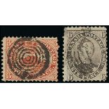 Canada The Pence Issues 1858-59 Perforated 11¾ 3d. red with clear complete target cancellation,