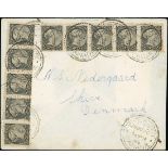 Canada Later Queen Victoria Small Queens 1894 (20 Nov.) envelope from Toronto to Denmark,