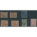 Canada The Pence Issues 1852-57 Handmade Paper Issue Thin paper 3d. (2) and 10d., thick paper 3...