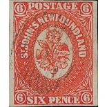 Newfoundland 1857-64 Issue 6d. scarlet-vermilion with good to large margins,