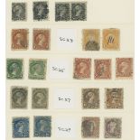 Canada Later Queen Victoria Large Queens ½c. (4 with a horizontal pair), 1c. red-brown (2), 1c....