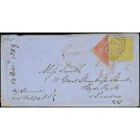 New Brunswick 1851-60 Issue 3d. dull red bisected diagonally (touched on one side) and 6d. oliv...