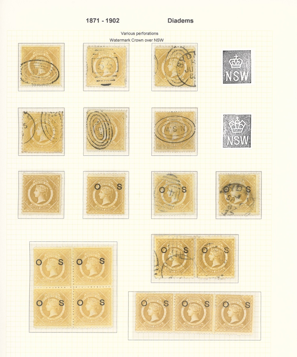 New South Wales Later Issues 1860-1902 perforated Diadems, the predominantly used collection al... - Image 13 of 15