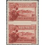 Australian Commonwealth King George V Commemoratives 1927 Canberra 1½d. brownish lake vertical...