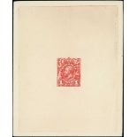 Australian Commonwealth Engraved Definitives of 1913-14 Harrison Die Proofs 1d. in rose-red on...