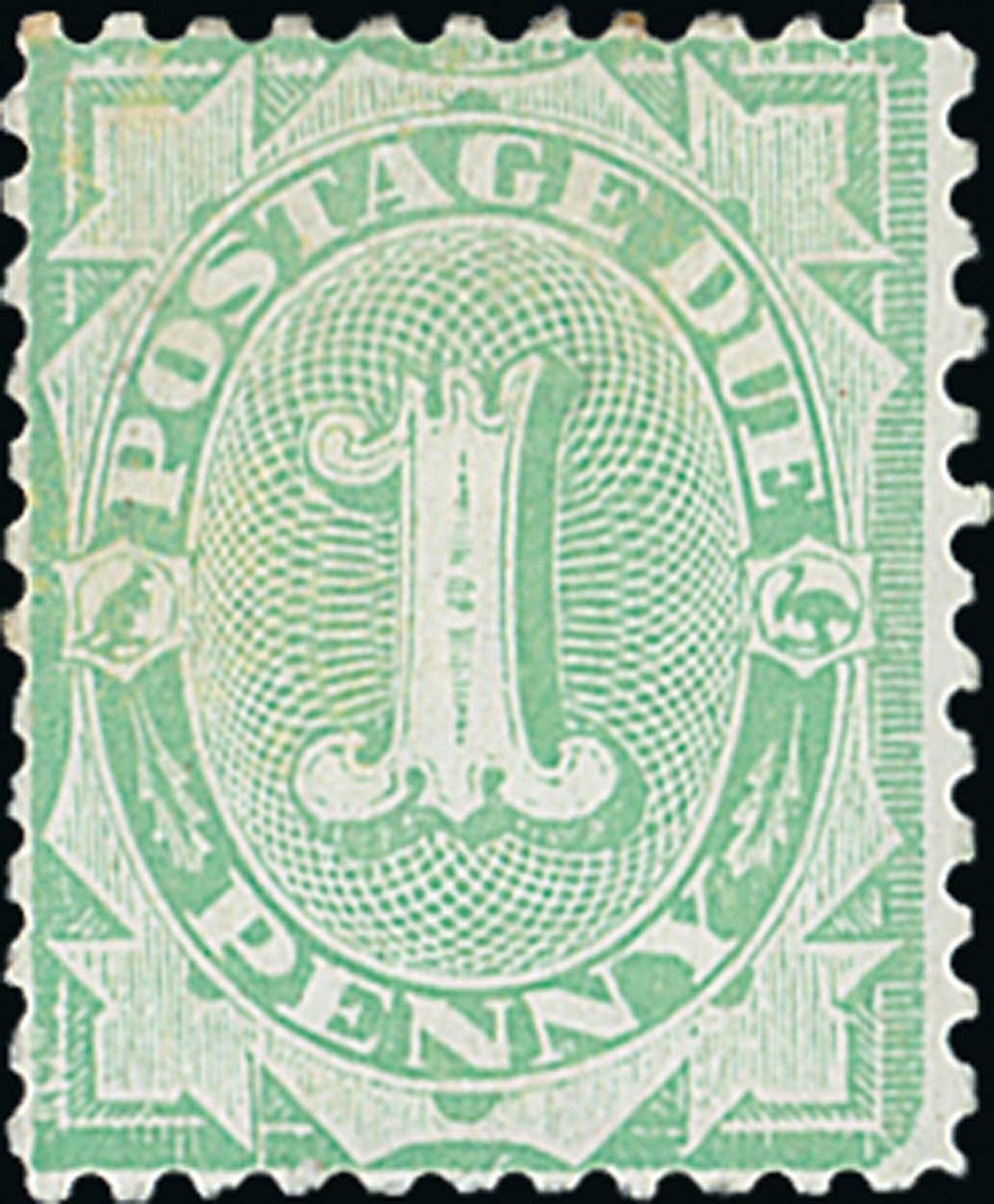 Australian Commonwealth Postage Due Stamps 1906-08 watermark Crown over A, perf 11, 1d. green w...