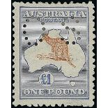 Australian Commonwealth The Kangaroo Issues Official Stamps Third Watermark - Perforated "OS" £...