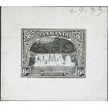 Tasmania 1899-1912 Pictorial Issue Die Proof 6d. in black on surfaced wove paper dated "6.9.99"...