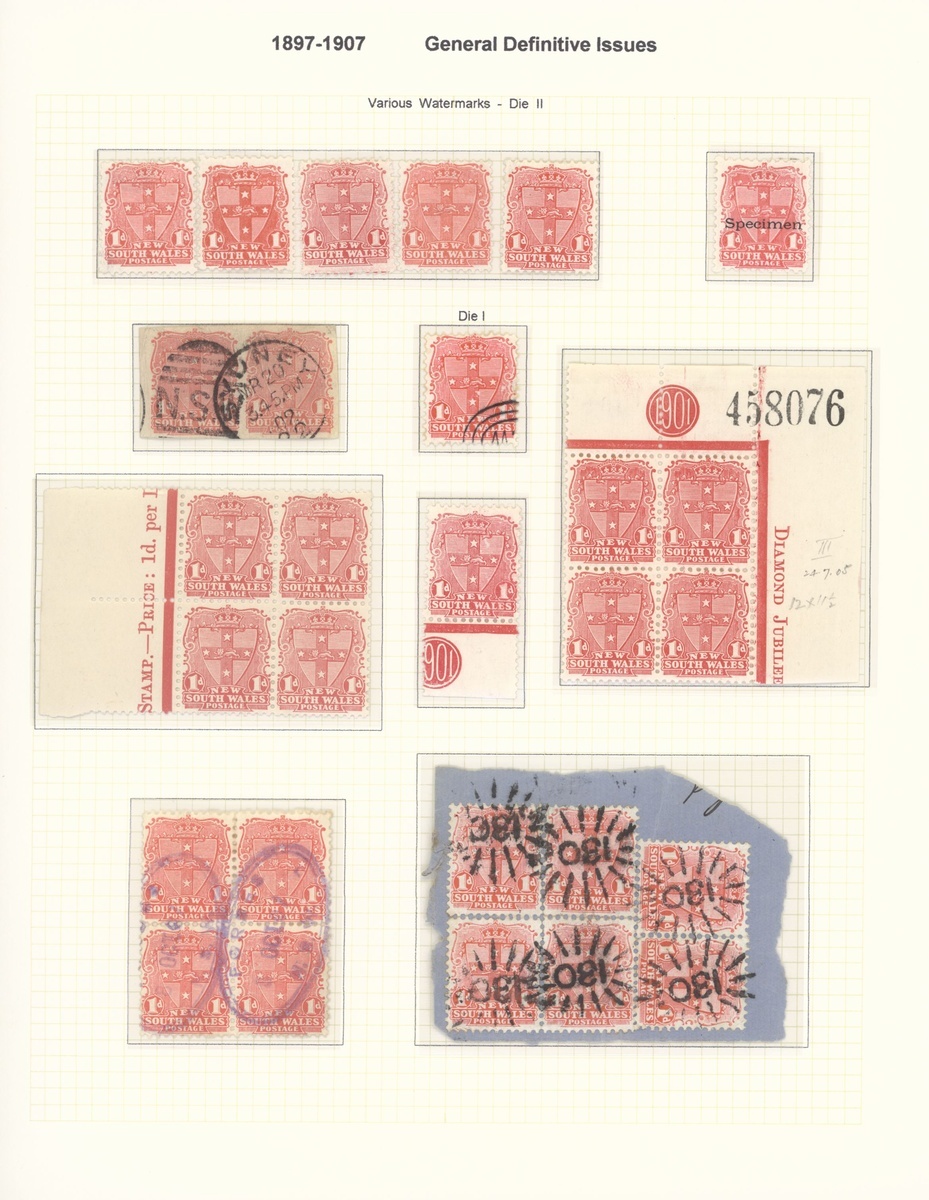 New South Wales Later Issues 1862-1907 mint and used collection including 1862-65 surfaced pape... - Image 28 of 34