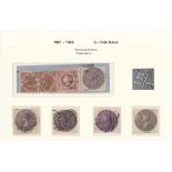 New South Wales Later Issues 1861-97 Coin 5/- range including 1861-88 various perfs and shades...