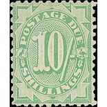 Australian Commonwealth Postage Due Stamps 1908-09 stroke after figure of value, perf 11 10/- d...