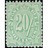 Australian Commonwealth Postage Due Stamps 1908-09 stroke after figure of value, perf 11 20/- d...