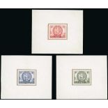 Australian Commonwealth King George VI 1946 Mitchell 2½d. lake, 3½d. blue and 1/- green die pro...