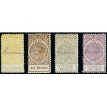 South Australia 1886-1912 "Long Stamps" 1886-96 Postage and Revenue Specimen Stamps £4, £10, £1...