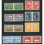 Tasmania 1899-1912 Pictorial Issue Imperforate Plate Proofs 1899-1900 set on eight in horizonta...