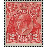 Australian Commonwealth King George V Heads Issued Stamps 1926-30 small multiple watermark, per...