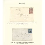 New South Wales 1851-54 Laureated Issues Covers 1853 (21 Feb.) locally addressed Sydney envelop...