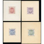 Australian Commonwealth King George VI 1949-51 Arms 5/- carmine, 10/- purple, £1 blue and £2 gr...