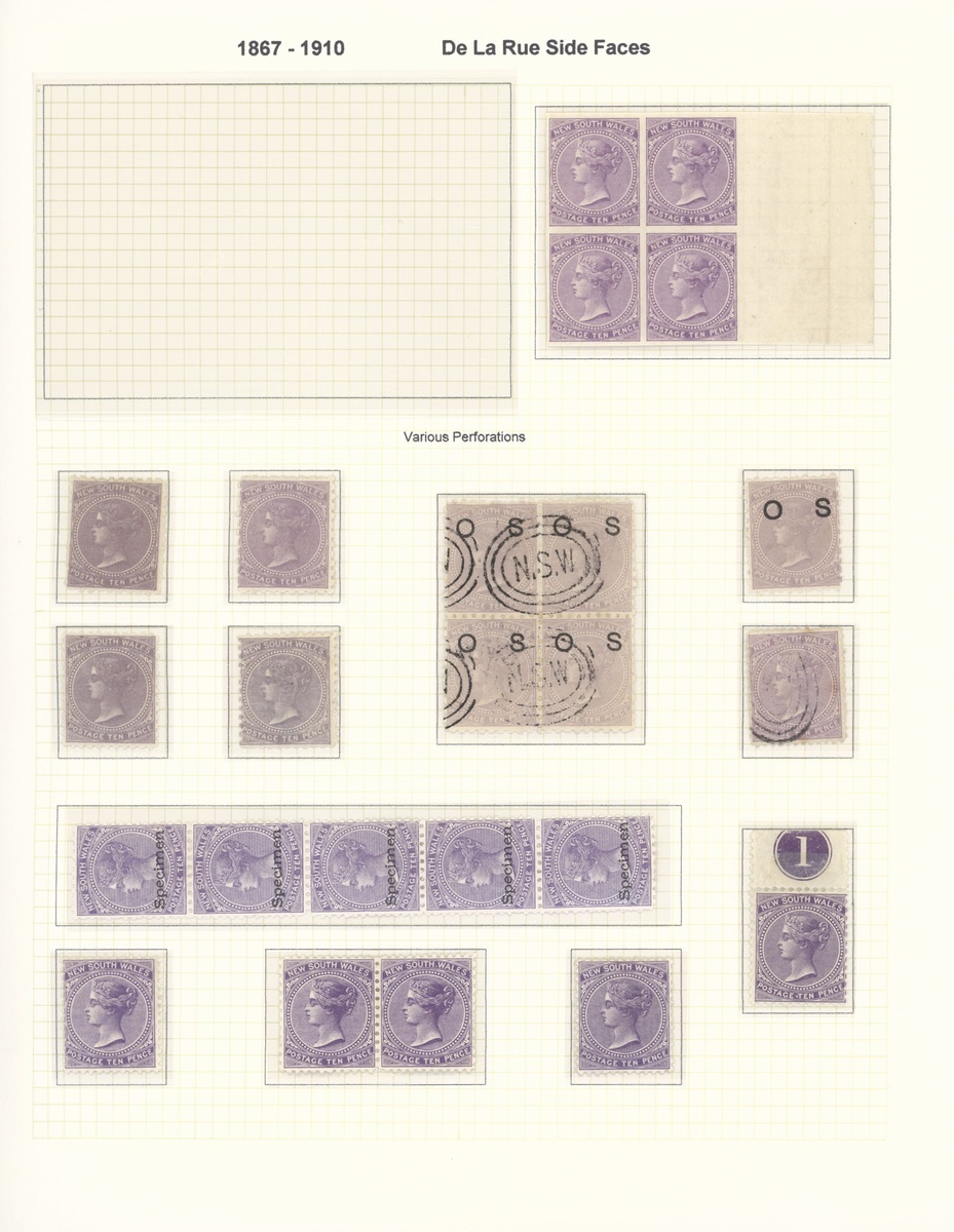 New South Wales Later Issues 1862-1907 mint and used collection including 1862-65 surfaced pape... - Image 12 of 34