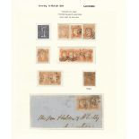 New South Wales 1851-54 Laureated Issues Watermarked The collection comprising 1d. strip of thr...